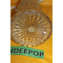Load image into Gallery viewer, Antique WA Italy Diamond Cut Crystal Silver Plate Pitcher Decanter Carafe
