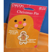 Load image into Gallery viewer, Carlton Cards American Greetings Christmas Pin Gingerbread vintage Accessory
