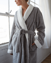 Load image into Gallery viewer, Cloud Soft Sherpa Fleece Robe
