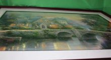 Load image into Gallery viewer, Thomas Kinkade Lamplight Manor Lithograph 2000 Framed Artist Signed Art 24 x 36
