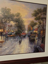 Load image into Gallery viewer, Thomas Kinkade Carmel, Sunset On Ocean Ave Lithograph 1999 Framed Signed 28x42
