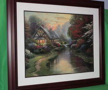 Load image into Gallery viewer, Thomas Kinkade Quiet Evening Offset Lithograph 1998 Framed Artist Signed 24x30
