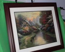 Load image into Gallery viewer, Thomas Kinkade Quiet Evening Offset Lithograph 1998 Framed Artist Signed 24x30
