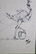 Load image into Gallery viewer, Nano Lopez Elizabeth Nanimals Ostrich Signature Art Giclee Canvas 186/199
