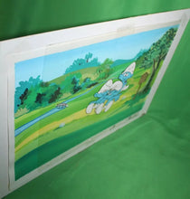Load image into Gallery viewer, The Smurfs Original Production Registry Hand Painted Animation Cel Golf Scene
