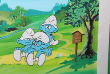 Load image into Gallery viewer, The Smurfs Original Production Registry Hand Painted Animation Cel Golf Scene
