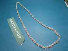 Load image into Gallery viewer, Vintage 925 Silver Twist Link Chain Necklace Italy w/ symbol Hallmark Jewelry
