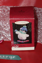 Load image into Gallery viewer, Hallmark Ornament Brother 1995 Snowman On Snowboard With Box
