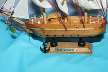 Load image into Gallery viewer, Mayflower Ship Boat Replica Model Figure Wood And Cloth With Box Nautical Decor
