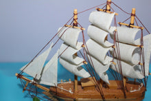 Load image into Gallery viewer, Mayflower Ship Boat Replica Model Figure Wood And Cloth With Box Nautical Decor
