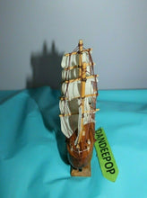 Load image into Gallery viewer, Mayflower Ship Boat Replica Model Figure Wood And Cloth With Box Nautical Decor
