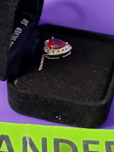 Load image into Gallery viewer, Sterling Silver Red Heart Crystal Pendant Necklace R.H. Macy's Fine Jewelry

