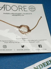 Load image into Gallery viewer, Adore Signature Organic Circle Asymmetrical Swarovski Crystal Bracelet Rose Gold
