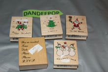 Load image into Gallery viewer, 5 Hampton Art Christmas Holiday Themes Rubber Stamps Scrapbook Design Crafts
