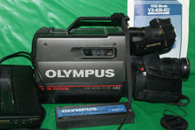 Load image into Gallery viewer, Vintage Olympus VHS Movie Camera 1988 VX-406-KU With Manual And Batteries
