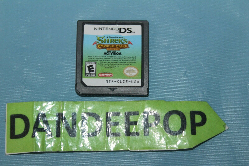 Nintendo DS Dreamworks  Shrek's Carnival Craze NTR CLZE Video Game