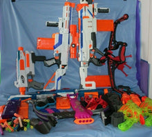 Load image into Gallery viewer, Nerf Modulus Regulator Mediator Modulus, Retaliator Elite, Vortex, Rebelle Lot
