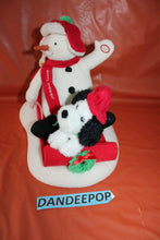 Load image into Gallery viewer, Hallmark Snow What Fun Penguin Snowman Dog Sleigh Ride Musical Jingle Pals
