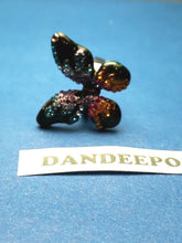 Load image into Gallery viewer, Butterfly Shape Multi Color Gemstone Ring Size 8
