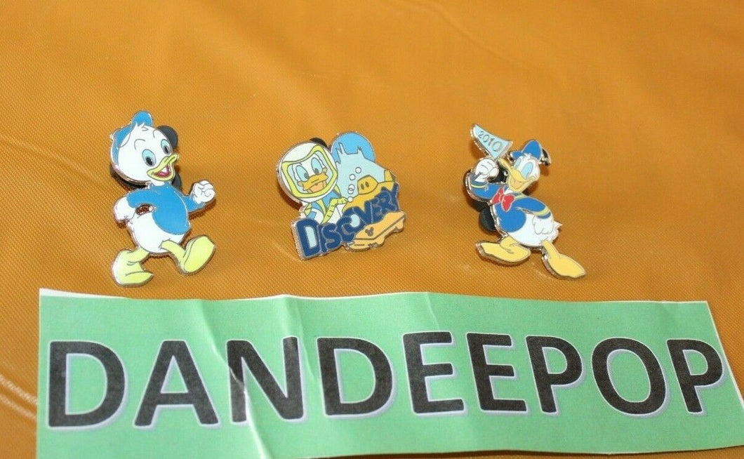 Disney Parks 3 Donald Duck With Dewey Nephew Pin Trading Discovery Hidden Mickey