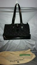 Load image into Gallery viewer, Burberry Designer Black Quilted Patent Leather Handbag With Dust Bag Italy
