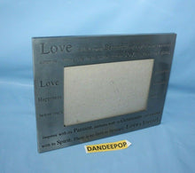 Load image into Gallery viewer, Love Happiness Life Mantra Metal Photo Frame 9x7 For 5.5 x 4 Pictures
