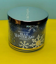 Load image into Gallery viewer, Bath &amp; Body Works Blue Winter Sky Jar Scented Essential Oil Candle 14.5 oz
