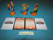 Load image into Gallery viewer, Skylanders Figures 3 Ignitor 1st, 2nd &amp; Legendary W/ Cards Activision video Game
