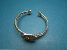Load image into Gallery viewer, Silver Crystal Cuff CZ Bracelet Jewelry
