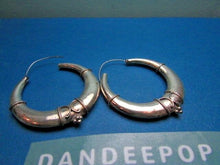 Load image into Gallery viewer, Vintage Silver Hoop Earrings Jewelry
