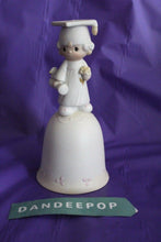 Load image into Gallery viewer, Precious Moments The Lord Bless You And Keep You Graduation Girl Bell 1981
