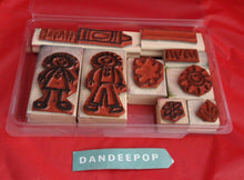 Load image into Gallery viewer, Stampin' Up! 10 Piece Child Drawing Rubber Stamp Set Friendship Craft Sentiment
