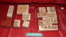 Load image into Gallery viewer, Stampin' Up! 15 Piece Rubber Stamps Friends, Coffee, Phrases Theme, Crafts
