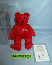 Load image into Gallery viewer, Salvino's Bamm Beano's Mark McGwire Promo Booth Bear 1998 With Tags And COA
