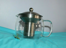 Load image into Gallery viewer, W&amp;E Glass Teapot Diffuser With Strainer Manual Tea Maker Brew Beverage
