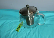 Load image into Gallery viewer, W&amp;E Glass Teapot Diffuser With Strainer Manual Tea Maker Brew Beverage
