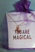 Load image into Gallery viewer, You Are Magical Gold Tone Unicorn Pendant Necklace Jewelry In Wrapping
