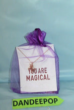 Load image into Gallery viewer, You Are Magical Gold Tone Unicorn Pendant Necklace Jewelry In Wrapping
