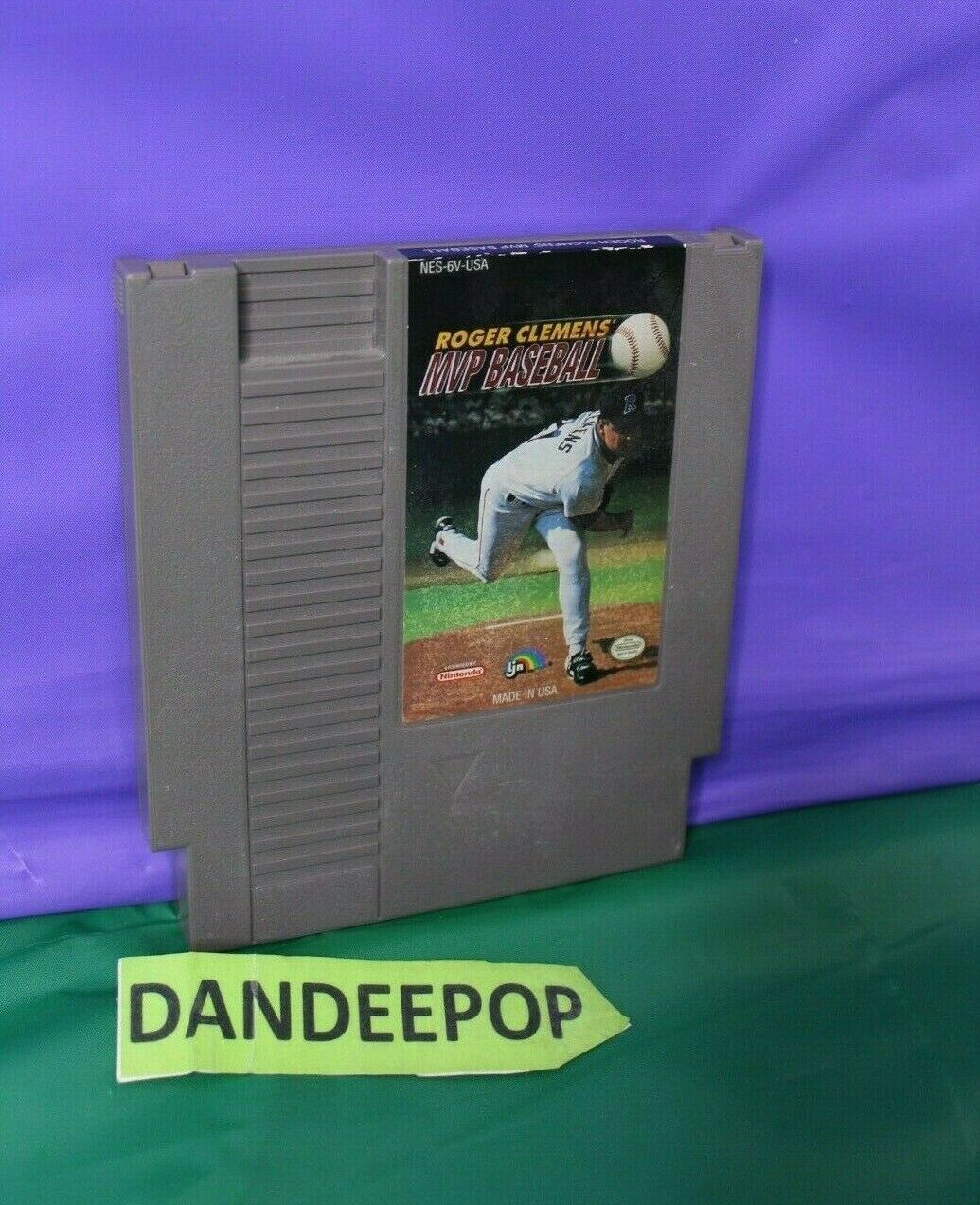 Nintendo NES Vintage Roger Clemens MVP Baseball Video Game NE6-6V