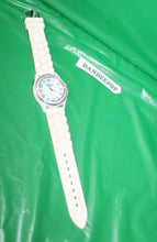 Load image into Gallery viewer, Geneva White Jelly Flexible Band Watch Jewelry Stainless Steel Back
