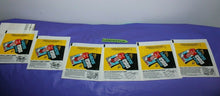 Load image into Gallery viewer, Vintage 6 Topps Empty Wrappers For Baseball Cloth Stickers
