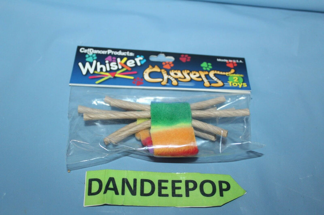 Cat Dancer Whisker Chasers Interactive Pet Cat Toy 2 Piece Set In Package