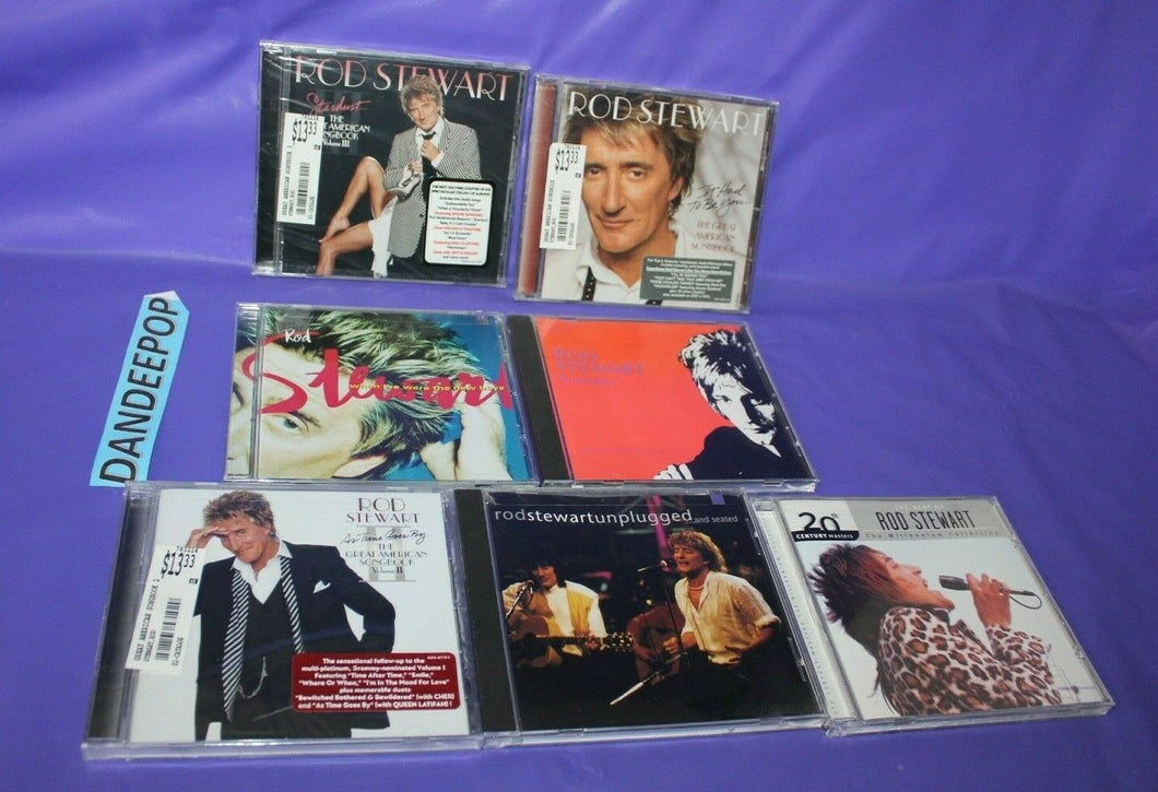 7 Rod Stewart Music CDs Stardust Songbook Storyteller It Had To Be You New Boys