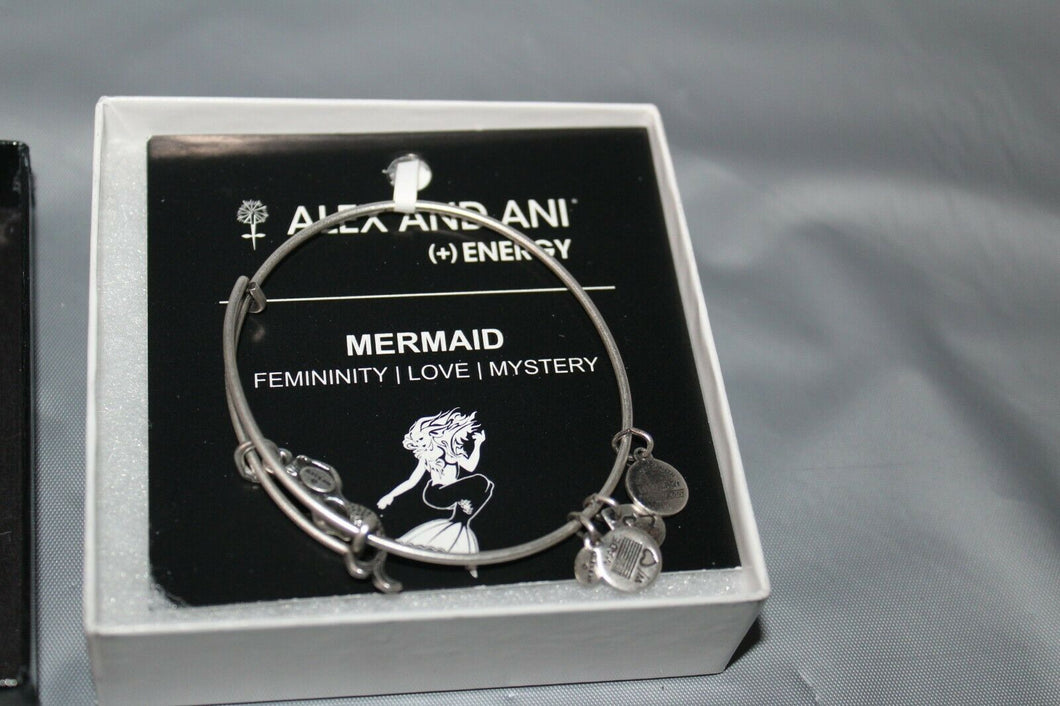 Alex And Ani + Energy Mermaid Femininity Silver Tone Charm Bracelet Jewelry