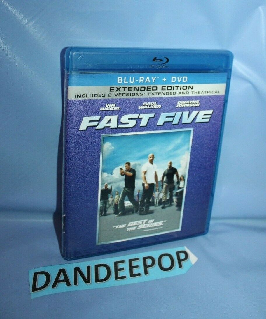 Fast Five (Blu-ray/DVD, 2011, 2-Disc Set, Rated/Unrated Includes Digital Copy)