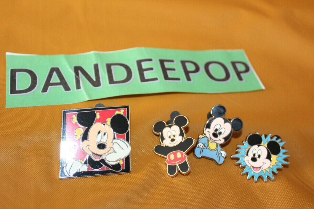 Disney Parks 4 Piece Mickey Mouse Pin Trading 2008-2011