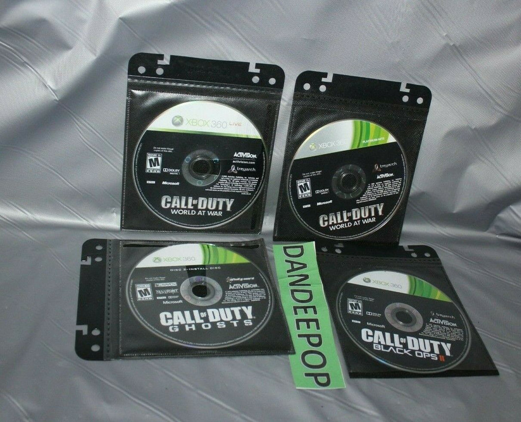 4 Microsoft XBox 360 Live Games Call Of Duty Ghosts Black Ops II World At War