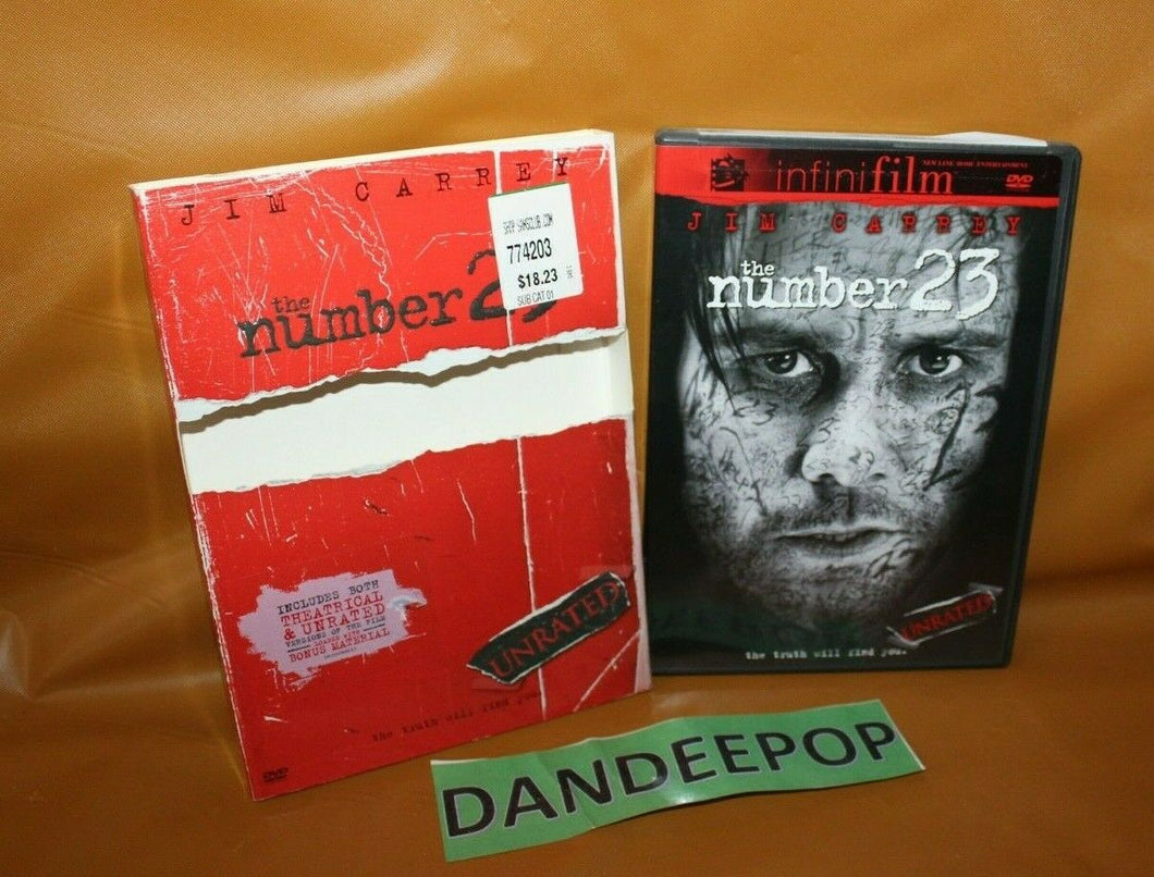 The Number 23 (DVD, 2007, Unrated  Theatrical Versions)