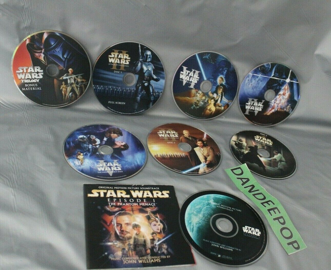 8 Star Wars DVD Movies Attack Of The Clones Return Jedi Empire Phantom Trilogy