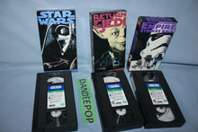 Load image into Gallery viewer, 3 Piece Star Wars VHS Movies A New Hope Return Of The Jedi Empire Strikes Back
